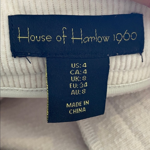 House of Harlow Elegant Cream High-Waisted corduroy Pants size 4 - Picture 11 of 13